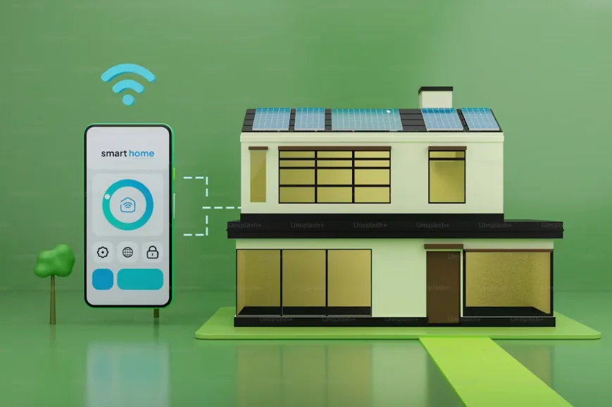 Smart home controlled from a mobile phone