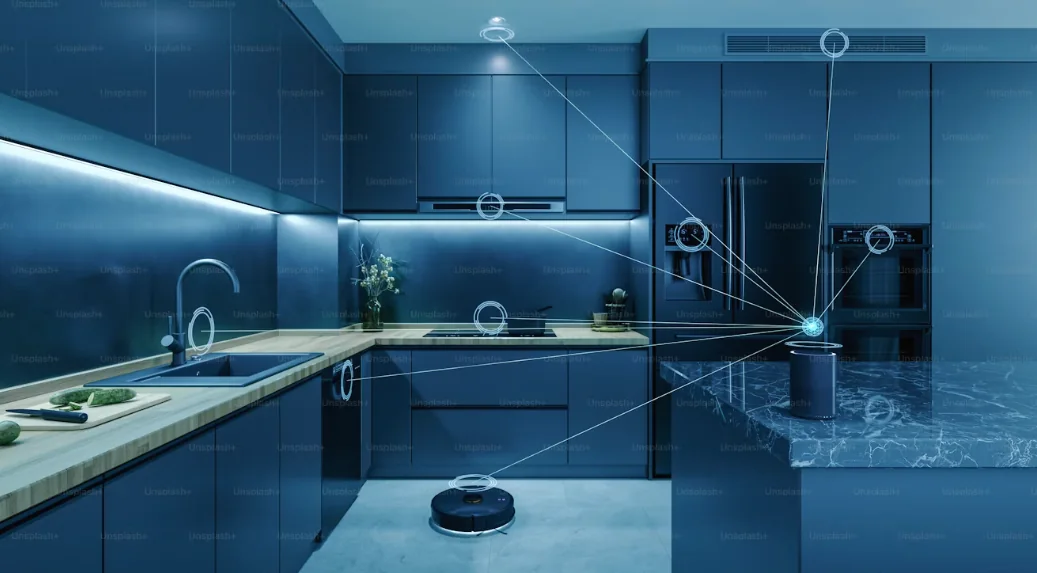 Connected kitchen with integrated smart home technology